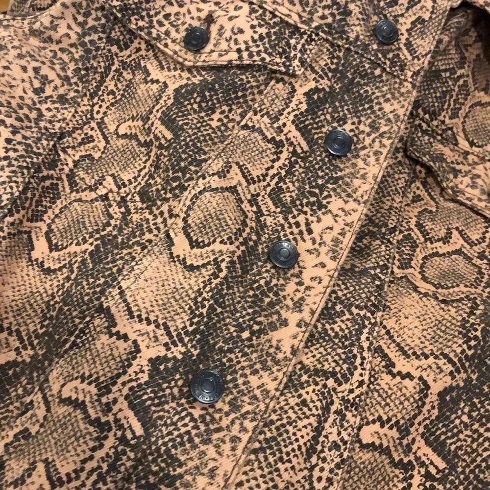 Free People Snake Trucker Jacket XS